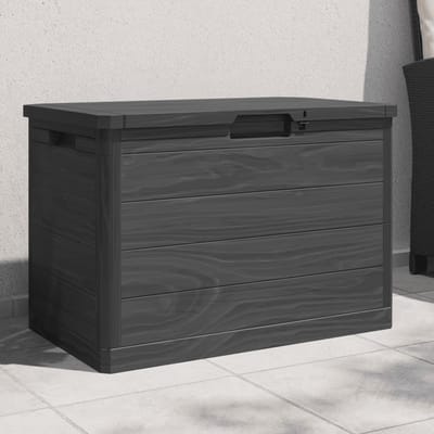 vidaXL - Kussenbox - 77,5x44,5x53 - cm - polypropeen - antracietkleurig