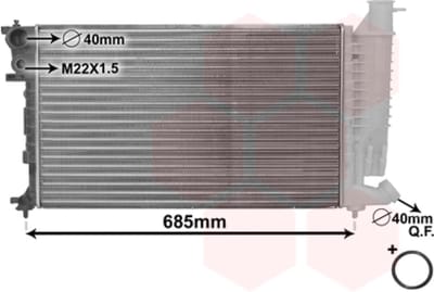 Van Wezel - RADIATOR VOOR CITROEN ZX 1991-1998 1301K61301K9
