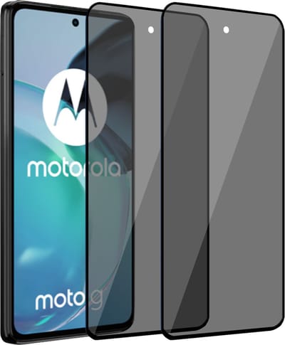2x Privacy Screenprotector geschikt voor Motorola Moto G72 - Privacy Beschermglas - Privé GuardCover