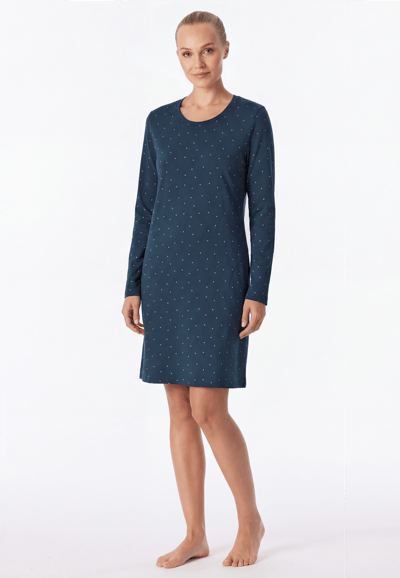 Nachthemd met lange mouwen en stippen, violet - Casual Essentials 38