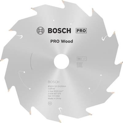 Bosch PRO Wood accublad voor cirkelzagen 160 x 1,5 x 20 mm - 2608837675