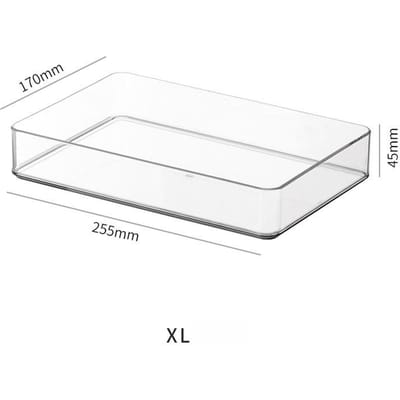 1 Pièce Boîte Transparente Organisateur de Rangement Boîte de Rangement de Bureau Conteneur Organisateur de Tiroir Boîte à Bijoux de Table Boîtes Organisateur de Maquillage XL transparent