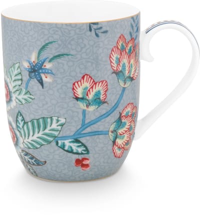 Pip Studio Flower Festival Mokken - Koffiekopjes met Oor - Koffiemok - Servies set van 6 - 200ml