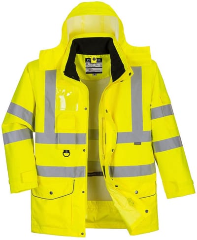 Portwest Ademend Hi-Vis 7-in-1 Verkeersjack S427 - Geel - M