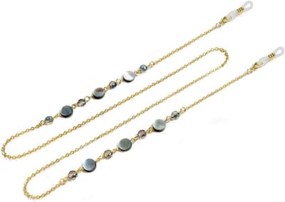 Brillenketting - Maskerhouder - Bril Beveiligen - Verstelbare Connectoren - 75 cm - Goud Zilver