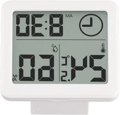 Digitale Thermometer Hygrometer - Binnen Buiten Sensor - Klimaat Monitoren - Groot LCD Display - 8.2x7.1x1 cm - Wit