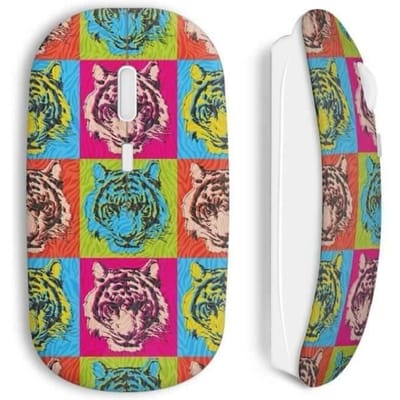 Souris sans Fil Tiger style art multicolor