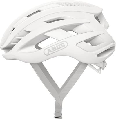 Fietshelm ABUS AIRBREAKER pure white L - 59-61 cm - wit - Geschikt voor gebruik op racefietsen - gravelbikes - 230 g
