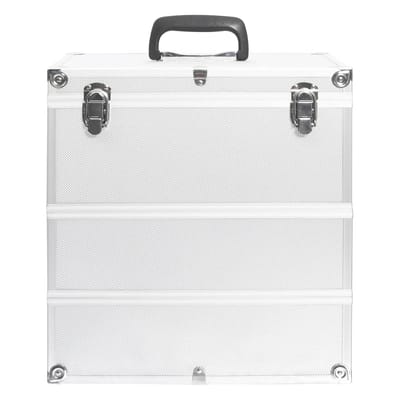 vidaXL - Make-up - koffer - 37x24x40 - cm - aluminium - zilverkleurig
