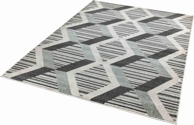 Easy Living - Colt Diamond Grey Vloerkleed - 200x290  - Rechthoek - Laagpolig Tapijt - Modern - Grijs
