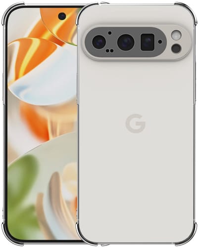 Geschikt voor Google Pixel 9 Pro Telefoonhoesje Transparant met Stootrand - Clear Case Shockproof TPU Siliconen Back Cover Case Doorzichtig - Smartphonica geschikt voor Google Pixel 9 Pro