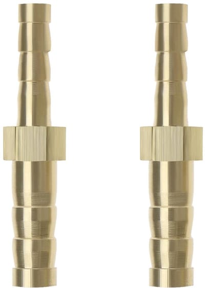 Dailygoods - Koperen Barb Reducer - Slang Fitting Adapter - Goud - Verbinder Connector - Geschikt voor Lucht Water Brandstof Oliepijp