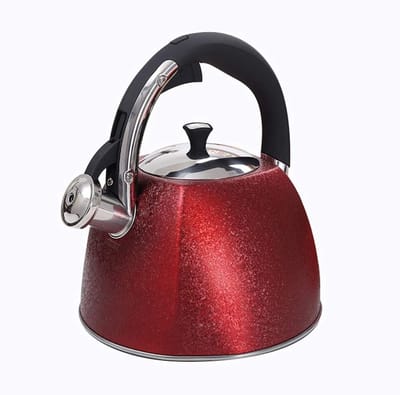 Waterkoker Fluitketel - Kookpan Water - Thee Zetten - Automatisch Fluit Signaal - 3.5 Liter Capaciteit - Rood