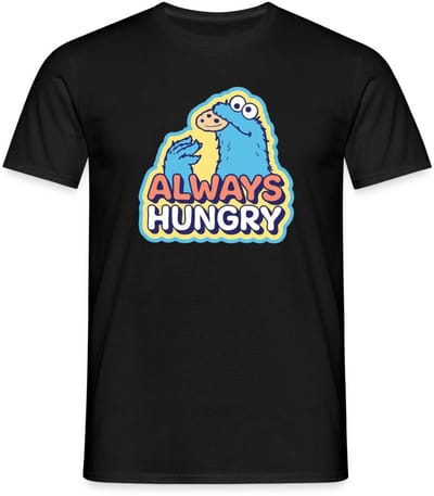 Sesamstraat Koekiemonster Altijd Hongerig T-Shirt Heren