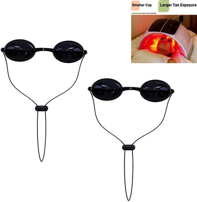 2 stuks - Beschermend oogmasker voor schoonheid - Zacht zonnebadend oogmasker - Siliconen oogmasker - Oogmasker voor schoonheidssalons - Blokkeert geen licht - Veilig en transparant materiaal