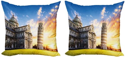 ABAKUHAUS Italië Kussenhoes Set – Dubbelzijdig Digitaalprint – 40x40 cm