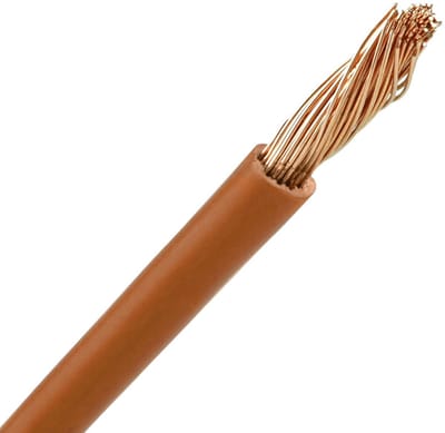 Aansluitdraad 16mm2 bruin per meter
