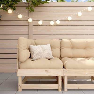 Hoekbank Hout - Tuinbank Bank - Buiten Zitten - Massief Grenen - 62 x 355 cm - Houtkleur