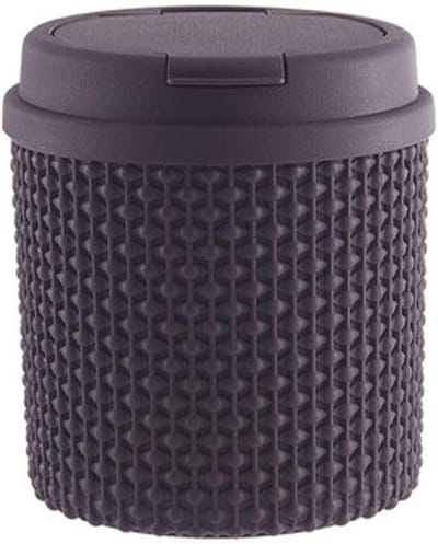 Kleine Prullenbak - Mini Afvalbak - Kamer Opruimen - Gewogen Schommelklep - Minder dan 4L - Paars