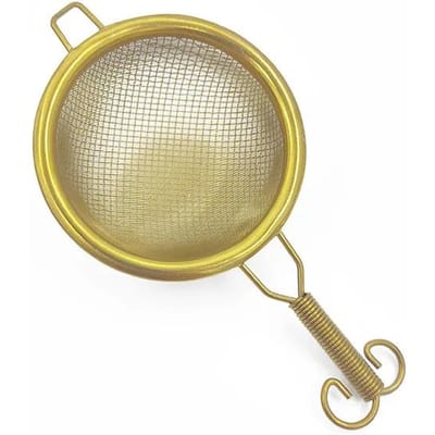 Herbruikbaar Thee Zeefje Roestvrij Staal Fijn Lek Mesh Zeef Thee Blad Infuser Koffiefilters Theepot Accessoires beige