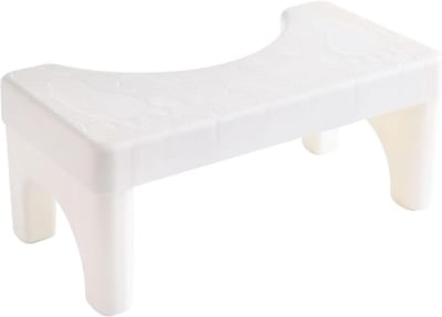 Toiletkruk - Krukje WC - Verbeteren Stoelgang - Ergonomisch Ontwerp - Universele Maat - Wit