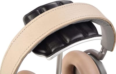 Hoofdtelefoon Houder - Oortelefoon Stand - Bureau Organisatie - Metalen Textuur - 12 x 28cm - Zwart