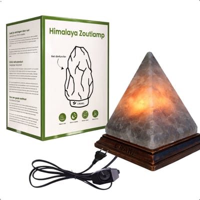 Dimbare Himalaya Zoutlamp Giza - 2-4 KG en ca. 18 cm - Nachtlamp - Tafellamp - Cadeauverpakking