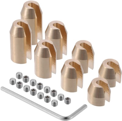Dailygoods- Spaakbalansgewichten Universeel - 8 Stuks - Gouden Kleur - Metaal - Duurzaam - Geschikt voor Motorfietsen - Balansgewichten