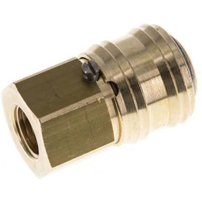 Messing DN 7.2 (Euro) Luchtkoppeling Snelkoppeling met Vergrendeling - CLS7-FU-B-P-014