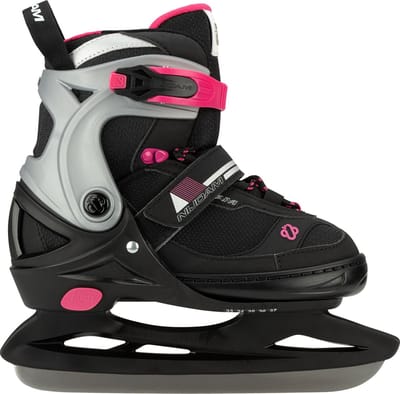 Nijdam IJshockeyschaatsen - Verstelbaar - Maat 33-37 - Zwart/Roze