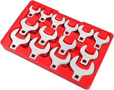 Sleutelset 14 stuks - Crowfoot sleutels - Automonteurs werk - Open multifunctioneel ontwerp - 1/2 inch aandrijving - Metaal