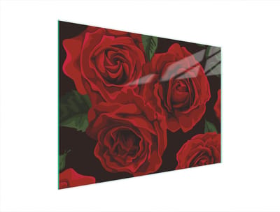TMK ArtDeko - Snijplank - RVS Rozenprint - 40x30 cm - Hittebestendig
