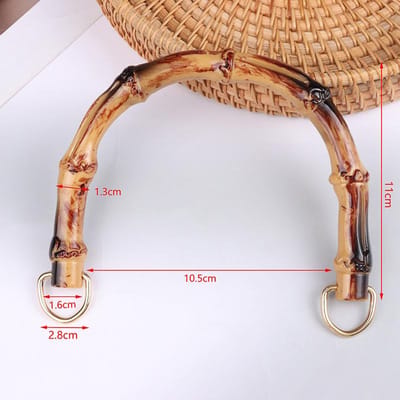 1 Pièce Boîte Cadeau Poignée Bambou Poignées Portefeuille Poignée Bande Sac à Main Bandoulière Sac à Bandoulière Bricolage avec Boucle Accessoires Sacs S  D Buckle