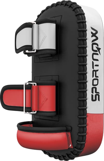 1 stuk - Kick Target voor Boxing / Kickboxing - synthetische huid - 0,4 kg - 38x20x18 cm - zwart / rood / wit