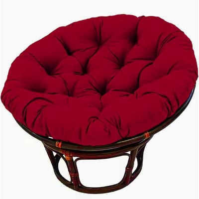 Hangmat Stoelkussen - Zitkussen Schommel - Buiten Ontspannen - Dikke Vulling - 90 x 90 cm - Wijnrood