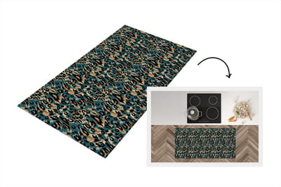 Keukenloper - Loper keuken - Panter - Luxe - Patronen - 120x60 cm - Keukenloper vinyl