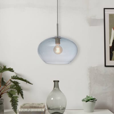 it's about RoMi Hanglamp Bologna - Grijs - 35x35x23cm - Modern - Hanglampen Eetkamer, Slaapkamer, Woonkamer