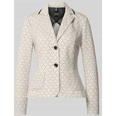 slim fit blazer met opgestikte zakken en knoopsluiting