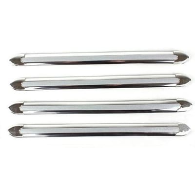 4 stuks Auto Anti-botsingsstrip Bumperbeschermer Beschermingsbalk Anti-schuurlijsten zilver