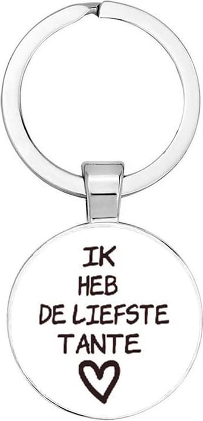 Akyol - Ik heb de liefste tante Sleutelhanger - liefde - liefste tante - familielid - cadeautje voor tante - familie - cadeau - verjaardag - kado - geschenk - gift - verrassing - 2,5 x 2,5 CM