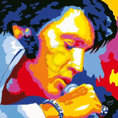 Kunstdruk Vladimir Gorsky - Elvis 85x85cm