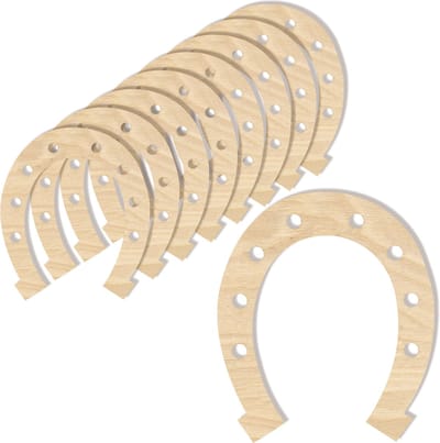 Creative Deco 10 x Houten Paardenschoen | 16,5 x 14,5 cm | Multiplex | Perfect voor Verf, Decoratie, Cadeau en Decoupage, Decoratie, Hobby