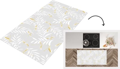 Keukenloper - Loper keuken - Libelle - Patronen - Goud - 120x60 cm - Keukenloper vinyl