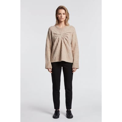 ARKET Clothilde Bow Sweater Beige Size: XS/S | Sweaters Outlet | Dames | Beige