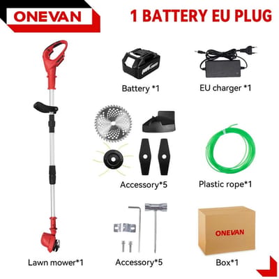 Livano Kantenmaaier Electrisch - Met Accu - Draadloos - Voegenborstel - Grastrimmer - Kantensnijder - Onkruidborstel - Bosmaaier - Elektrische - 1 Accu