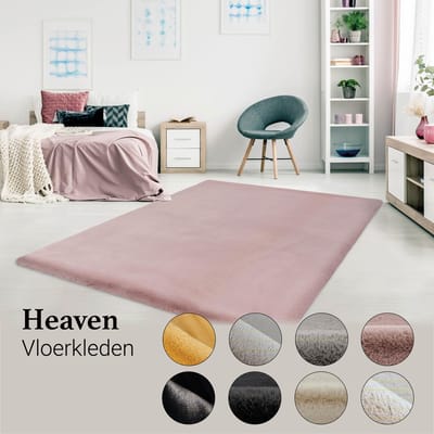 Lalee Heaven - Vloerkleed - Tapijt – Karpet - Hoogpolig - Superzacht -comfy Fluffy - rabbit fur- 80x150 cm Baby roze