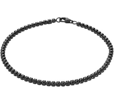 Zilver ruthenium Tennisarmband zirkonia 2 1200001
