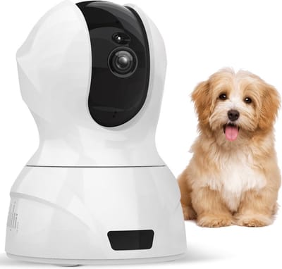 ApexArte® Hondencamera - Huisdiercamera - Babyfoon met Camera en App - Baby Monitor - Full HD - Wit