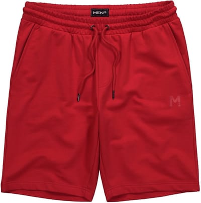 Men Plus - Heren - Sweatbermuda basic elastische tailleband - Rood - Maat 3XL