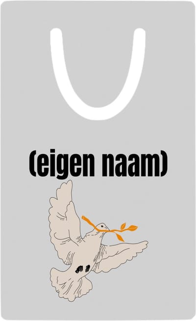 Hacebo® - duif met takje eigen naam metalen boekenlegger - Vogels - vogel liefhebbers - duif - verjaardag - cadeau - kado Bladwijzer boekenleggers - 7.6 cm x 5cm
